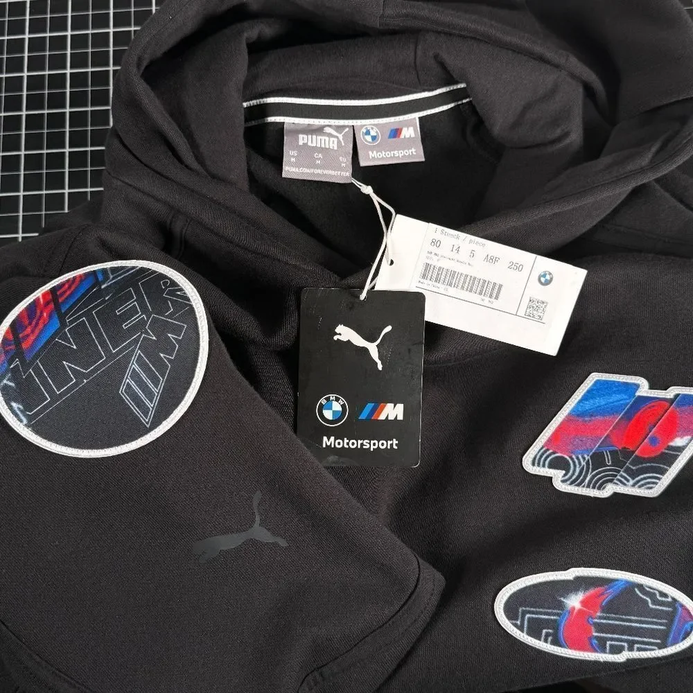 BMW® M Motorsport / PUMA®  |  “STATEMENT”™  |  BLACK HOODIE  |  MENS-M  |  NEW
